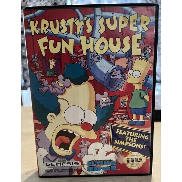 sega Other - Krusty's Super Fun House (Sega Genesis, 1994) No Manual Tested Working